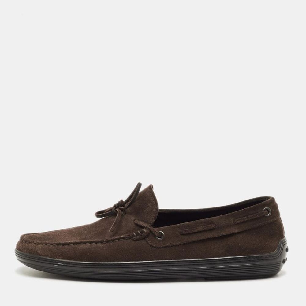 Tod's Size 43 Brown Suede Penny Loafers